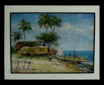 Mario Nunes - Quadro óleo sobre madeira 48x67cm com moldura. Um dos ícones da pintura de paisagem de pernambuco, pintou todas as praias do litoral de pernambuco.
