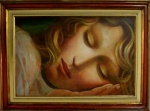 Isolda - Quadro óleo sobre eucatex 60x90cm com moldura. Obra prima estilo clássico de uma das melhores fases da artista.