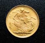1 Libra Reino Unido 1916 - Ouro (0,9167) - 7,99g - 22,mm - Km 820 - Jorge V