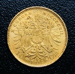 10 Coroas 1912 AUSTRIA - Ouro (0,900) - 3,3875 g - 19 mm - Imperador Francisco José I - Km  2816