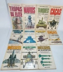 Nova Cultural - Lote de 11 livros de coleção - Guias de Armas de Guerra - Capa dura - Ano: 1986 - Idioma: Português - 75 páginas com riqueza de textos e ilustrações sobre: Tropas de Elite - Navios de Guerra Modernos - Guerra no Espaço - Submarinos - Tanques - Caças - Mísseis Ar-Superfície - Mísseis Ar - Ar e Antitanques - Helicópteros Militares. medida: 22 cm x 12 cm x 1 cm.