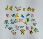 Lote de 30 colecionáveis miniaturas - POKÉMON - Nintendo - PVC - Medida aproximada: 2 a 3 cm.