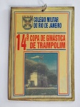 Medalha de 2 Lugar na Competição de Duplo Mini-Trampolim - 14ª Copa de Ginástica de trampolim - Colégio Militar - RJ - Ano: 2003 - Placa de metal - Medida: 7 cm x 5 cm.