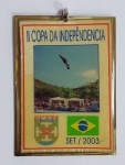 Medalha de 3º Lugar - II COPA da INDEPÊNDENCIA - Colégio Militar - RJ - Ano: 2003 - Placa de metal - Medida: 7 cm x 5 cm.