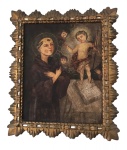 Cusquenho, OST representando Santo Antônio 55 x 64 cm.