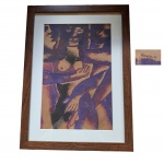Vinícius 69, Aquarela sobre cartão representando travesti da Lapa, 18 x 29 cm.