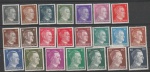 Lote de selos   contendo 22 selos do 2 reich  busto de adolfo hitler