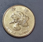 moeda de 50 cnts   2015   hong  kong
