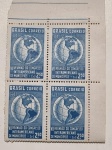 Lote de selos contendo quadra   VII reuniao do congresso  Inter americano  de municipios