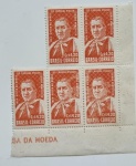 lote de selos   contendo a visita do cardeal de piazza  1954