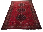 SHIRAZ  - Grande e maravilhoso tapete persa em vermelho intenso legitimo feito nas aldeias ao redor