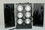 Par de Mini Brut  para 6 lâmpadas -  A525 X L365 X P115 mm - peso: 6,8 Kg - pintura: EPOXI PRETA - 1
