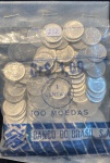 Sache  original de 100 Moedas de 1 Centavo de 1969 do banco do Brasil , todas FC