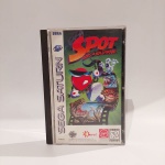 CD para Sega Saturn - Spot Goes to Hollywood, em seu case original.