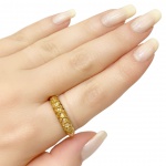 Anel em Ouro Amarelo 18Kt com Diamantes - Medida:19 - Peso:2,80GR