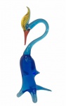 ITALIA - Graciosa escultura em cristal de Murano representando figura de cisne. Mede 15cm altura.