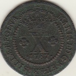 X REIS DE 1787 , COROA BAIXA