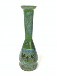Pequeno Vaso em pasta com pássaros e árvores Não foi encontrado assinatura -Medidas 17,5 cm de altura x 5,5 cm de diâmetro na parte maior