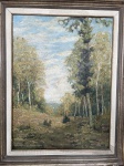 Quadro - LUIGI O GIGI COMOLLI (1893-1976) Quadro Paisagem Óleo Sobre madeira - Medidas 78 cm x 58 cm pintura - 99 cm x 79 cm moldura