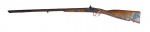 Antiga espingarda soca-soca cano duplo medindo 109 cm comprimento, arma desativada , não dispara, para fins decorativos, vendida no estado.