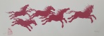 Fang, Cavalo Vermelho, gravura, 42/50, 18x50cm, sem moldura, com pequena marca de tinta