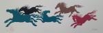 Fang, Cavalo Colorido, gravura, 5/50, 18x50cm, sem moldura