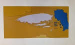 Fukuda, Abstrato Bege, gravura 21/60, 2013, 43x72cm, sem moldura