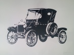 Kleber Ventura, Carro Antigo, gravura 3/35, 70x100cm, sem moldura
