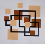 Kleber Ventura, Abstrato, gravura PA, 50x50cm, sem moldura