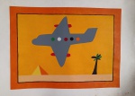 Ângelo de Aquino, Avião, gravura, 90/150, 69x100cm, sem moldura, no estado, com pontos de acidez e quebra de papel na ponta
