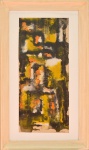 Antonio Bandeira, Abstrato - tecnica mista sobre cartão - datado 1955 - med. 76 x 35 cm