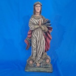 Arte Popular - Linda imagem em madeira representando N.S. da Conceição. Medindo: 47cm de altura e 20