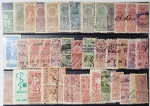 Brasil - Lote de selos fiscais usados.