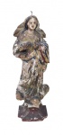 ARTE SACRA, Imaginária confeccionada em madeira entalhada representando Nª Senhora da Conceição, pat