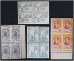 Selos do Brasil 4 Quadras 1953 C301, C-317, C-313, C-330