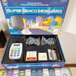 Jogo de tabuleiro Super Banco Imobiliário da Estrela, completo, máquina de cartão testada conforme f