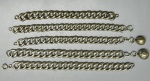 PRATA DE LEI - Lote de pulseiras correntes iversas em prata. Peso 77 grs.