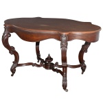 Brasil. Séc. XIX - Bela mesa de centro brasileira Louis Philippe, em madeira nobre (provavelmente ja