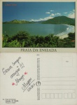 Cartão Postal Ubatuba, SP - Praia da Enseada, Foto Nelson Godoy ref. 25, usado, datado 31/03/03