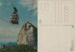 Cartão Postal Rio de Janeiro, RJ - Bondinho aéreo do Pão de Açúcar, Editora Edicard ref. 350-71, sem uso