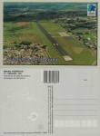 Cartão Postal Uberaba, MG - Vista aérea da pista de pouso e decolagem do Aeroporto de Uberaba, Editora Postais do Brasil ref. 19, sem uso