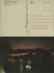 Cartão Postal Alegrete, RS - Por do sol Alegretense, Praça Rui Ramos, Editora Incolor ref. 3102, sem uso