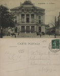 Cartão Postal Angouleme, França - Le Theatre, ref. 31, usado, circulado  24/07-1912