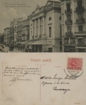Cartão Postal Valencia, Espanha - Teatro Municipal y Calle del Pintor  Sorolia, ref. 14, usado, ciruclaod  17/04/1939