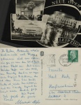 Cartão Postal Leipzig, Alemanha - Neue Oper , usado, circulado 29/07/1962