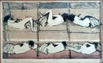 Darel Valença Lins, dito Darel (1924-2017). NÚMERO SECRETO - I. Litografia sobre papel. Exemplar 38/38. 41 x 66 cm (mi); 67 x 92 cm (me). Assinada no cid. Titulada no centro. Proteção de vidro. Moldura Artefact.