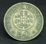 Angola 50 centavos, 1928 - Níquel-Bronze - 30.4mm - KM# 69