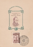 Filatelia: Folhinha Comemorativa - Centenário da Morte de Augusto Comte 1957. MBC