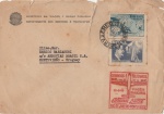 Filatelia: Envelope Ministério da Aviação e Obras Públicas destinado ao Snr. Enrico Bariaschi. Preserva selos e carimbos íntgros. Circulado em 1953.