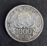 Numismática: Moeda de Prata da República do Brasil no valor de 1000 réis. Datado em 1913.